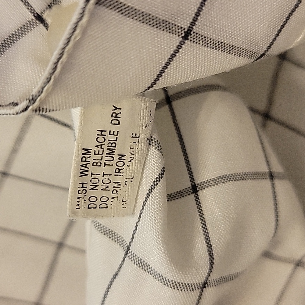 Giorgio Armani Le Collezioni button down dress shirt, black/white check, sz 16.5 - Picture 10 of 10